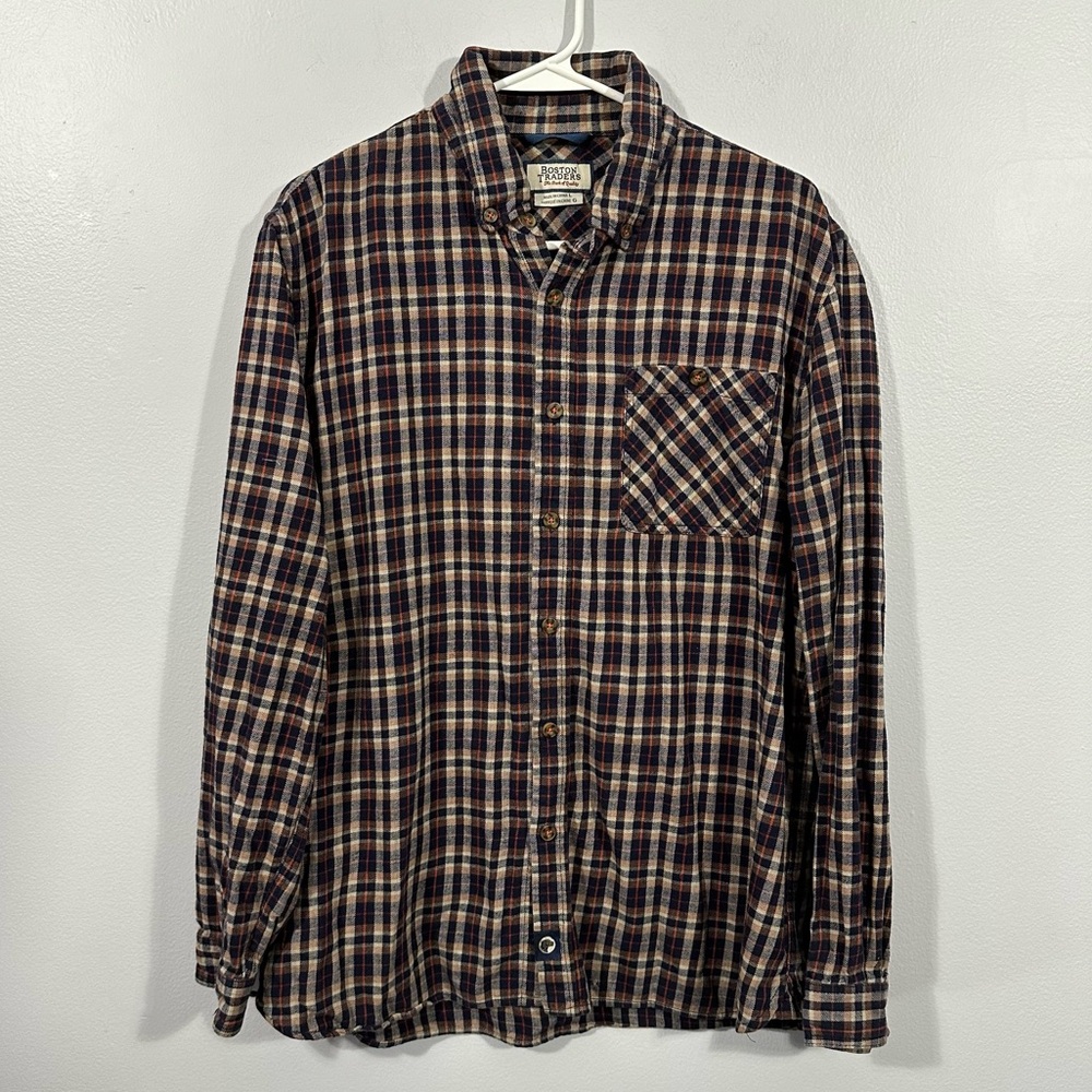 Boston Traders Flannel Button Down Size Large